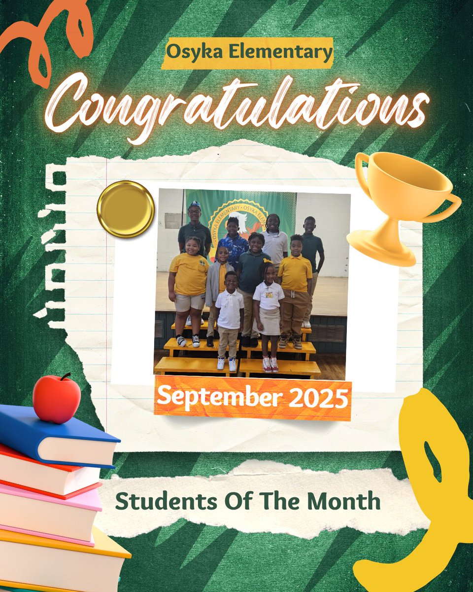 Congrats to Osyka Elementary's August &amp; September honorees!  Your dedication inspires us all! #EaglePride edl.io/n2116721