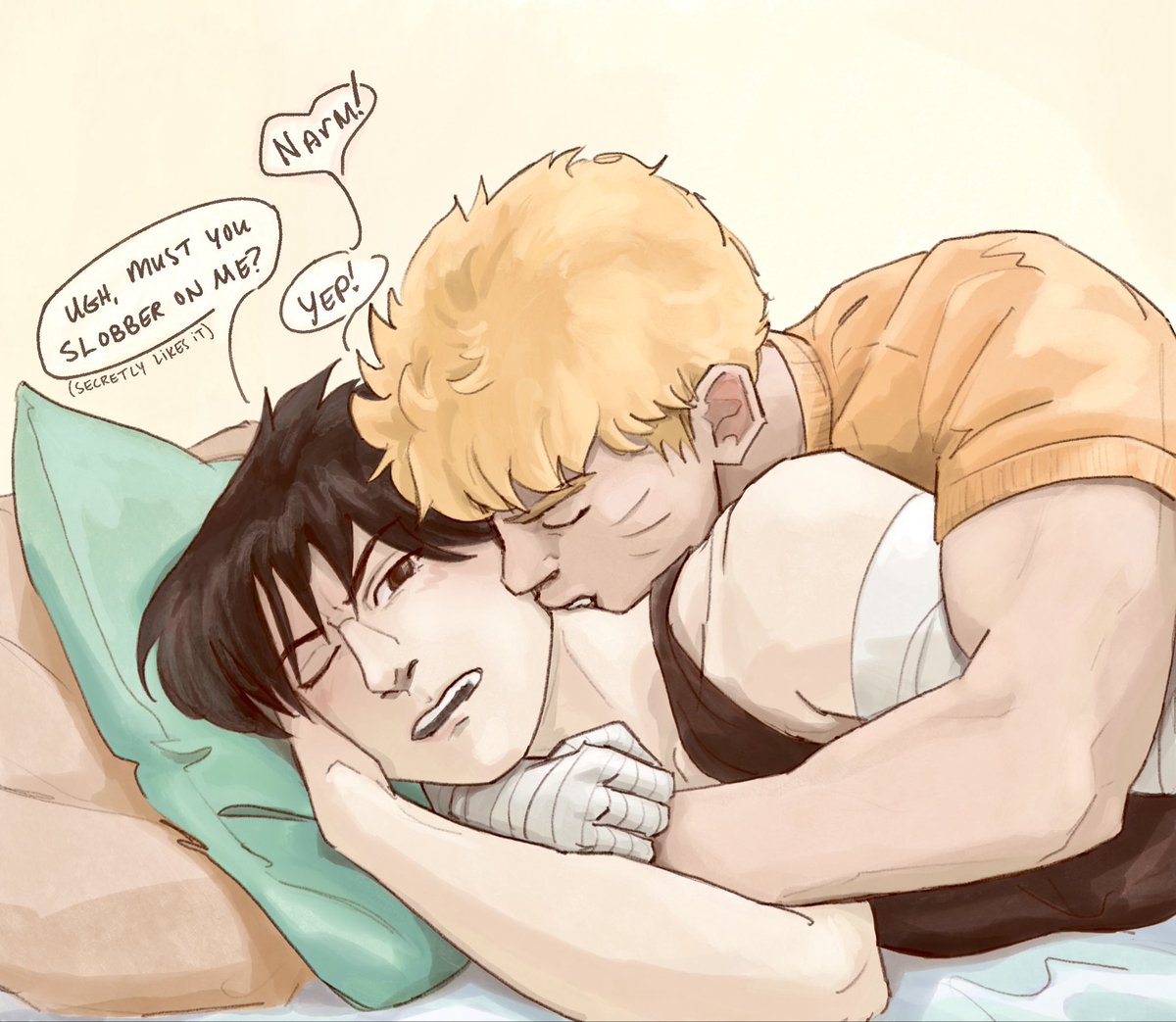 Almightyshadowc's tweet image. #snsmonth day 2: love bites

(in other news, I just discovered watercolor brushes in procreate, was nobody going to tell me how fun these are??)

#snsmonth25 #sns #narusasu #sasunaru