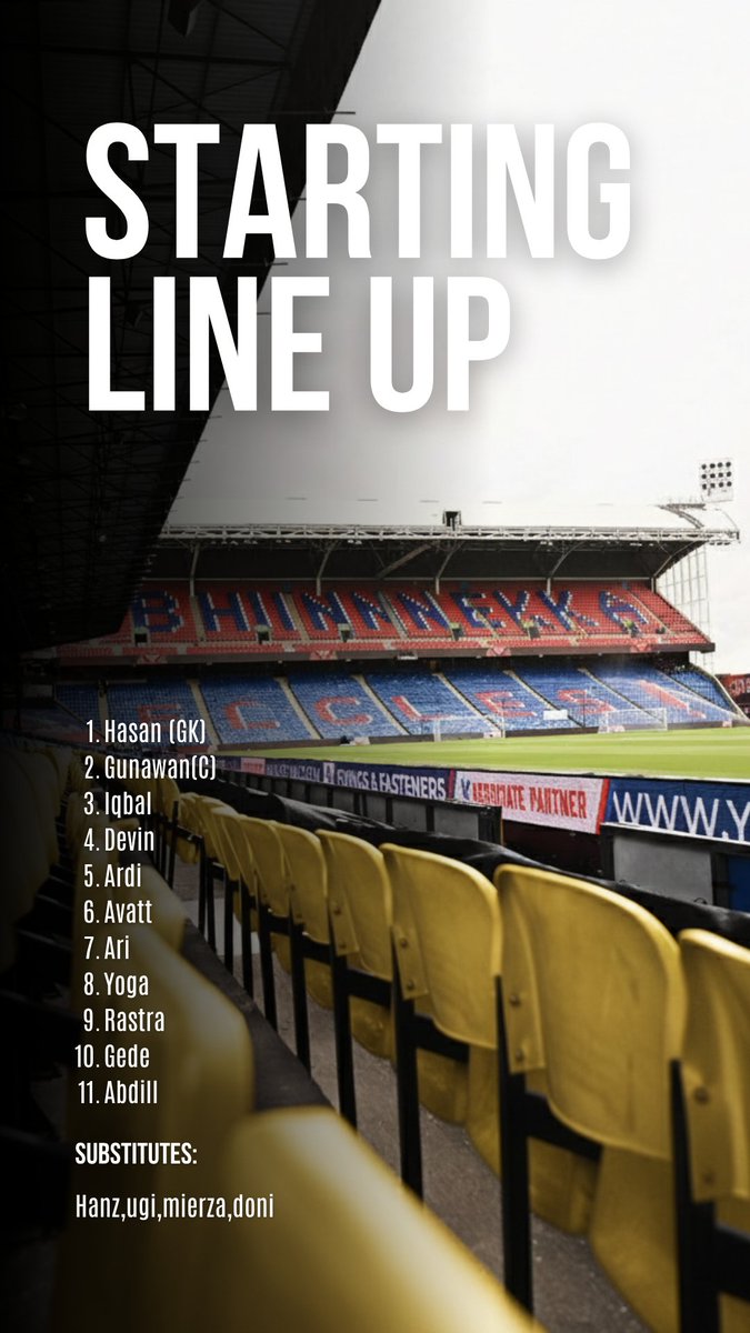 Tonight team is locked in💥 
the gaffer makes 2 substitution