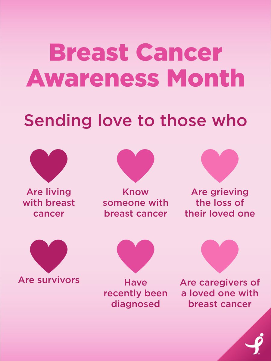 Everyone's connection to breast cancer is different, but we're all in this together. This month, and year round, we celebrate you. We're here for you. We're fighting for you 🩷