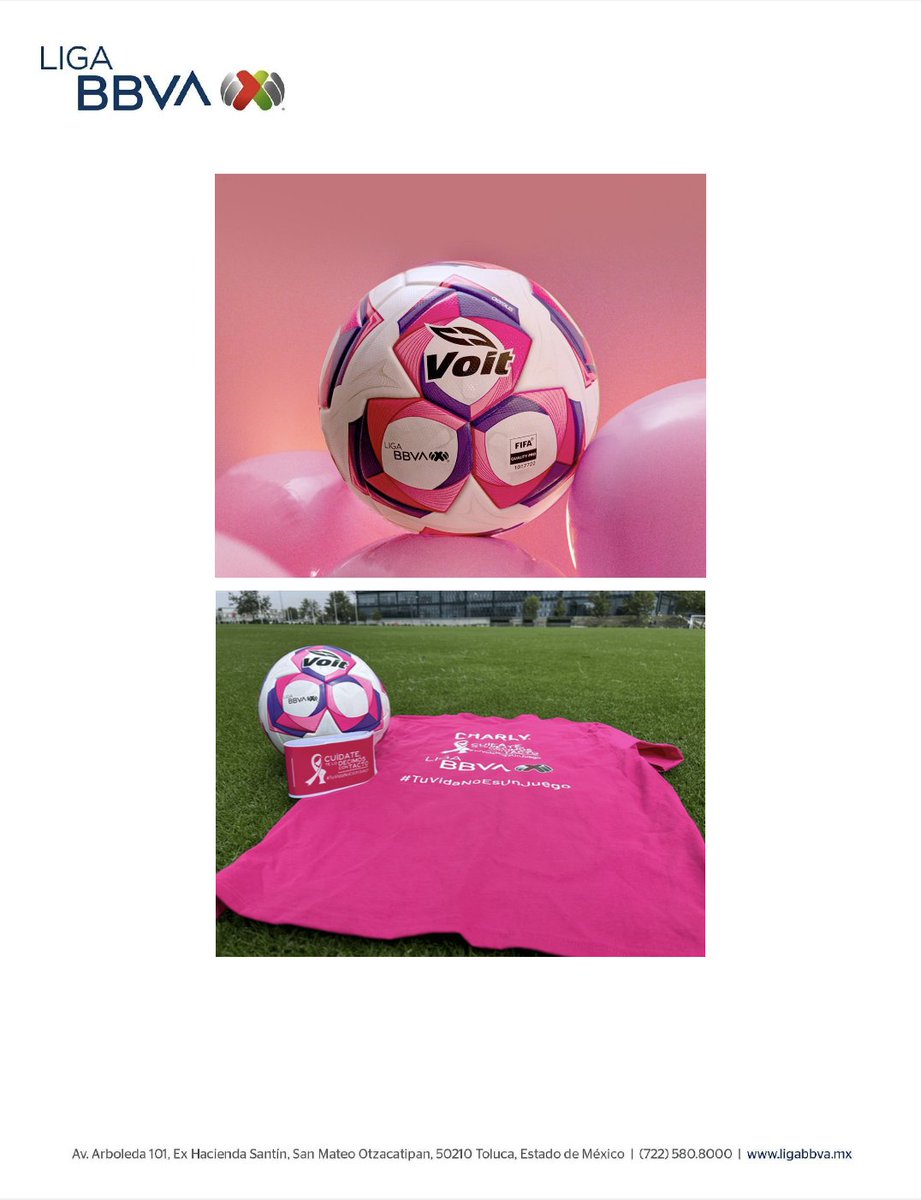 Inicia la Campaña Rosa para la concientización del Cáncer de Mama en el Futbol Mexicano.