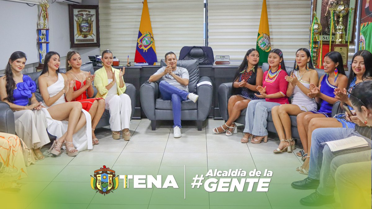 alcaldiatena's tweet image. Rumbo a la #corona👑👸🏻

🟡🟢Las bellas candidatas a Reina de Tena y Waysa Ishpingu Warmi 2025-2026 fueron recibidas con una cálida bienvenida. Conocimos de cerca cada uno de sus #proyectos y sueños previo a convertirse en representantes de la mujer #símbolo del cantón.👏🏻