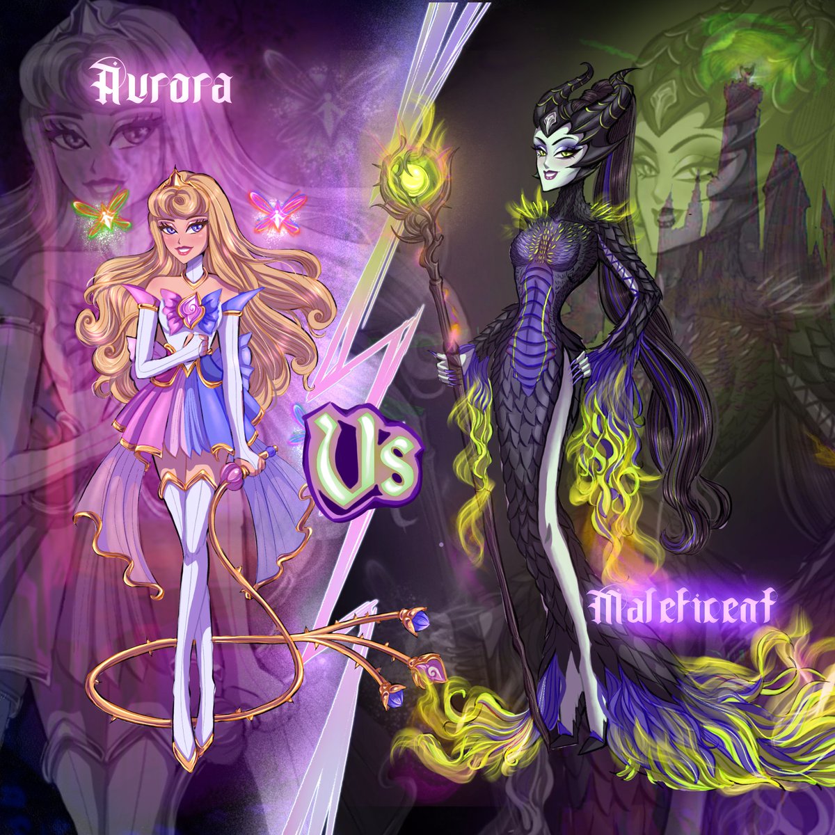 andresdraw12's tweet photo. 🖤✨ A new duel arrives in the Guardian Princesses universe 🌙.
This time, Aurora faces Maleficent, Queen of the Coven and leader of the dark forces ✨.
#DisneyVillains #Maleficent #Aurora #DarkFantasyArt #PrincessGuardians #AndyDraw #MagicalGirls https://t.co/naRdvvilAO