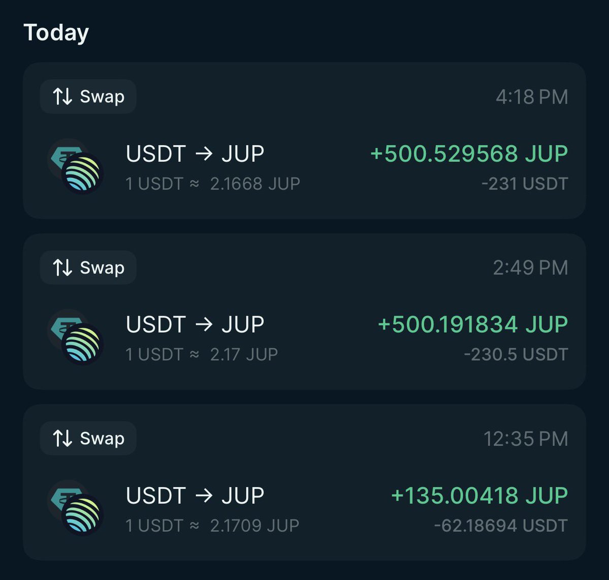ChittiDinesh's tweet image. Pinch yourself and this is true.
BTC & ETH approaching new ATH.
SOL approaching 250.
And JUP is marching towards new ATL
And I did below and I am advising every one to don’t do this at HOME. 🙃