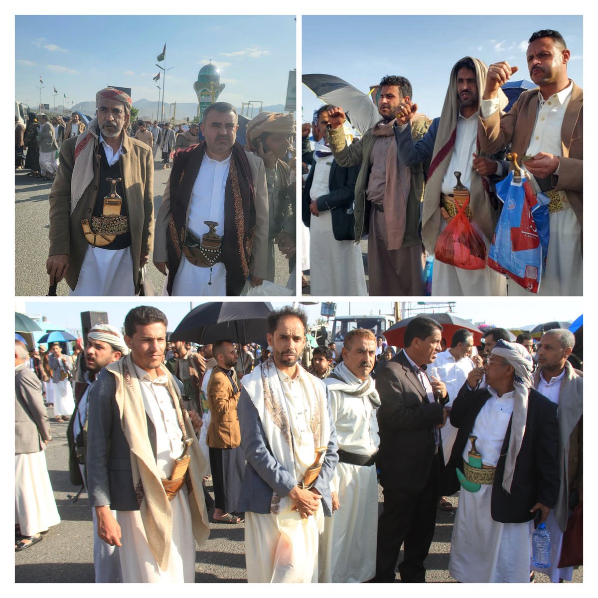 حشود كبيرة من أبناء وسكان وأهالي مديرية #السبعين بأمانه العاصمة صنعاء تتقدمهم قيادة السلطة المحلية بالمديرية يشاركون في مسيرة"رفضا للمؤامرة الصهيوأمريكية.. وثباتا مع غزة حتى النصر"