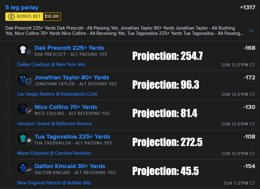 xEP_Network's tweet photo. 📊Week 5 NFL Yards Parlay

5 https://t.co/m8lihTtb6i projections with ultra value! Make sure to check out all data for Sunday.

Use code XEP20 for 20% off all NFL Data Tools https://t.co/zxVdgJ52NH