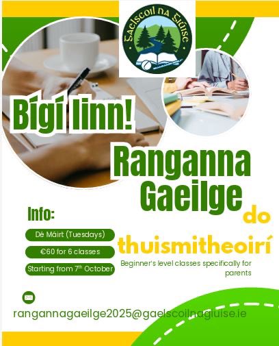 Deis iontach chun cúpla focal a fhoghlaim 
nó an Ghaeilge atá agat a úsáid 
agus aithne a chur ar dhaoine