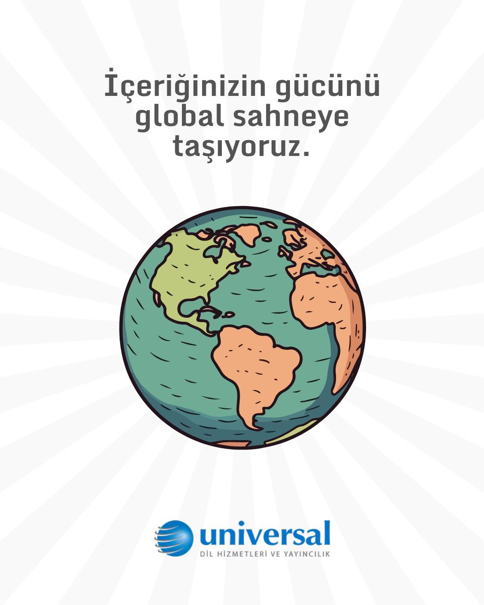 Yaratıcı globalizasyon hizmetimiz ile işletmenizin tüm içeriğini hedef kültüre uyarlıyoruz.

#Universal #UniversalDil #UniversalLanguagetr #Çeviri #Translate #DilHizmetleri #ÇeviriOfisi #YeminliTercüme #Global #Hedef