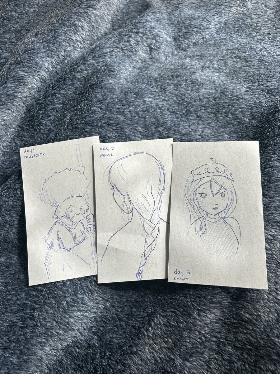inktober so far. practicing quick drawings to start the day

day 2 - weave 
day 3 - crown