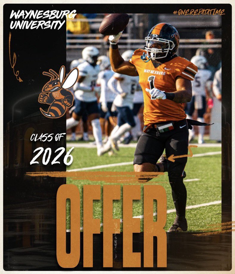 Thankful and blessed to receive my second offer from <a href="/Waynesburg_FTBL/">Waynesburg Football</a>!!!! #AGTG 
<a href="/CoachColemanHC/">Dr. Cornelius Coleman</a> <a href="/CoachChuck90/">Coach Chuck</a> <a href="/BigPappy_WETSU1/">Coach Russ Moore</a> <a href="/ConnellsvilleFB/">Falcons Football</a> <a href="/CASD_Athletics/">Connellsville Sports</a>