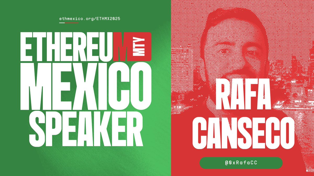 Speakers de clase mundial llegan a Monterrey para #ETHMexico2025🇲🇽

Conoce a <a href="/0xRafaCC/">R.</a> Smart Contract engineer en <a href="/odisealabs/">Odisea Labs</a> 

🎤 Talk: “Educación de la nueva era”