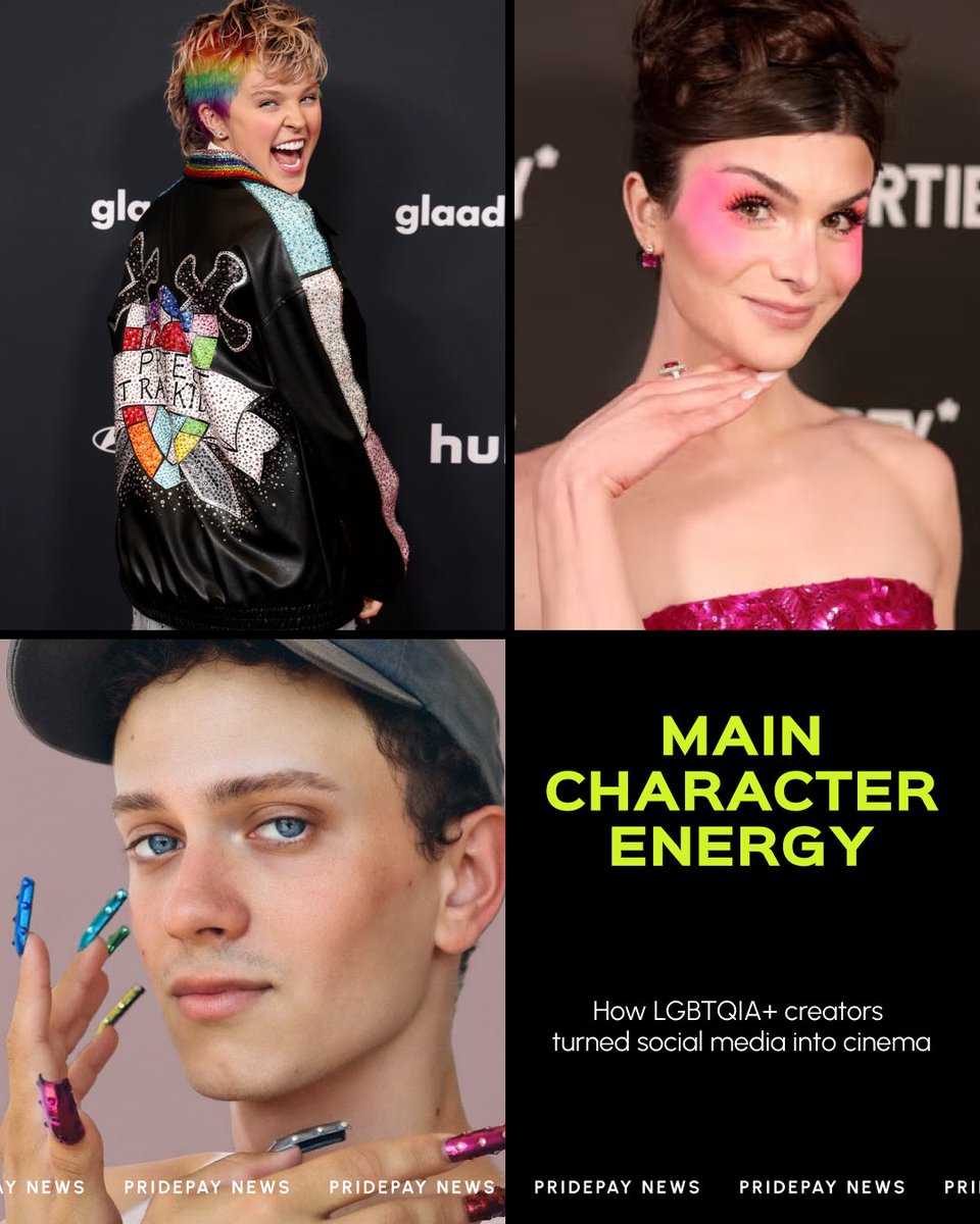 Queer creators turned social media into cinema 🎥✨
From JoJo Siwa to Dylan Mulvaney, authenticity = power. 🌈
Main character energy isn’t just a vibe — it’s visibility, activism &amp; survival.
Full story ➡️ instagram.com/p/DO8_7DmiGjf/…

#PridepayNews