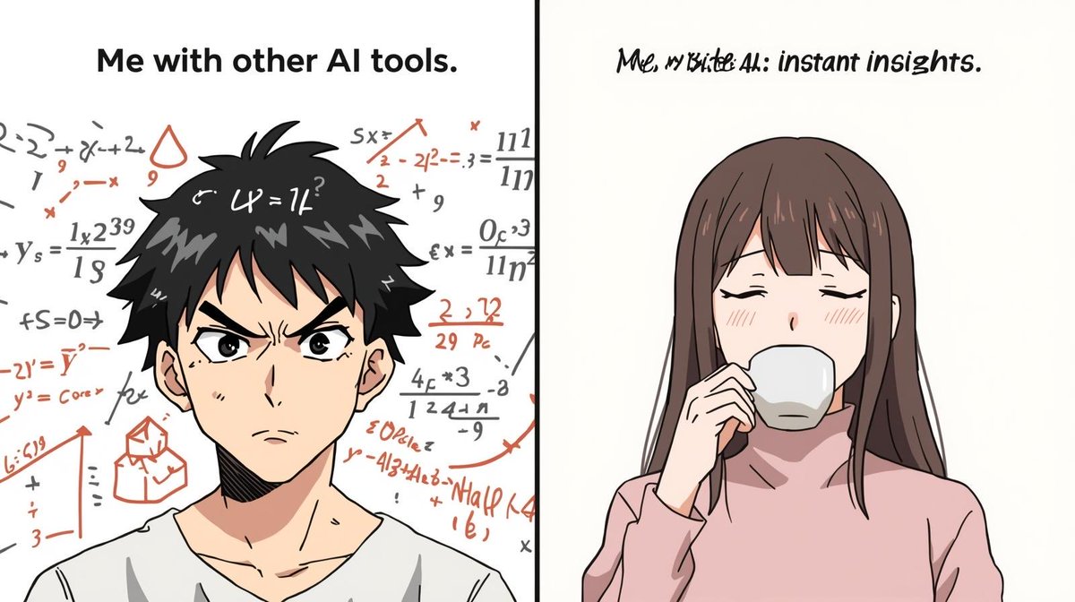 Oreo522468's tweet image. The difference is palpable. Using other AIs, it feels like taking a math test: formulas are everywhere, but the answers are nowhere to be found 🤯 Using Kite AI, it&apos;s more like having a relaxing coffee: insights come instantly, clear, and usable ☕
#KiteAI #instantinsights