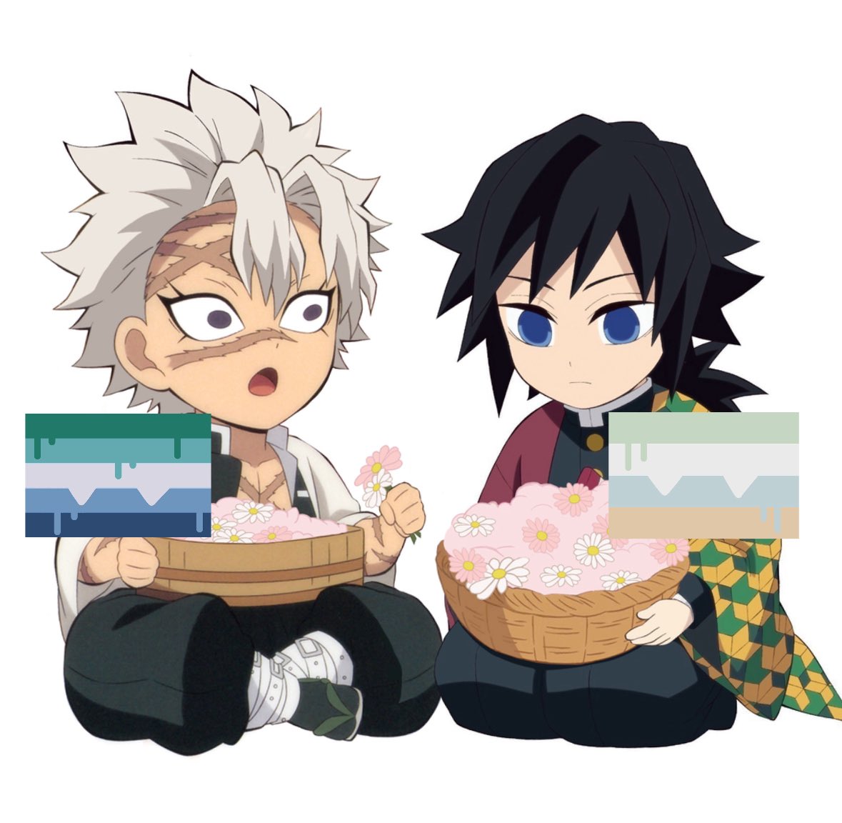 cosmicspidrman's tweet photo. Okay i’m doing this but with demon slayer hcs starting with #inotan #genzen #obamitsu and #sanegiyuu https://t.co/gtUIqo12qW