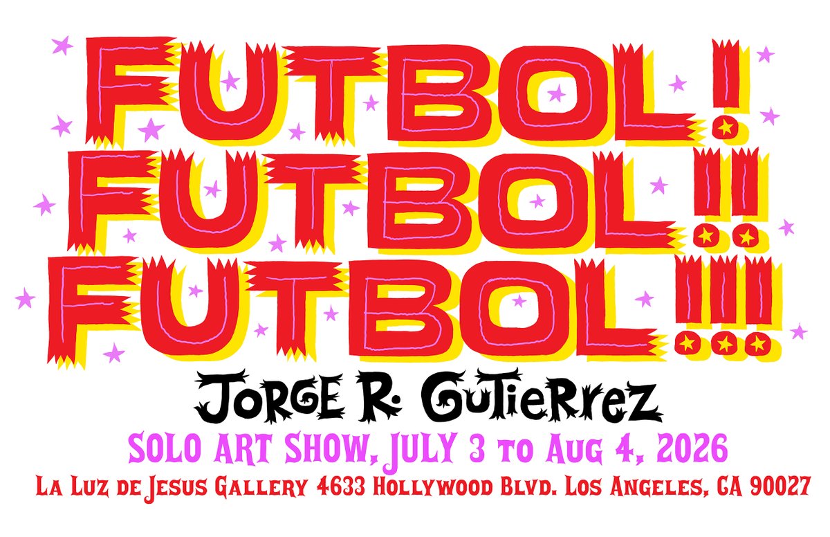 Next summer I’m unleashing a brand-new solo art show at my beloved <a href="/laluzdejesus/">La Luz de Jesus</a> ! The theme is my torrid, scandalous, forbidden love affair with the World Cup—a fever dream of tears, glory, bad haircuts, devils, miracle goals, questionable mascots, and characters so unhinged