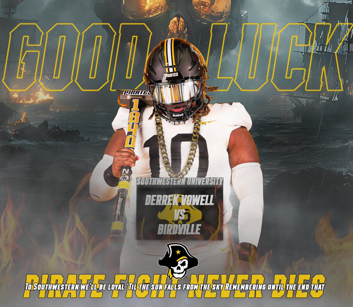Thanks for the support <a href="/SUPiratesFB/">Southwestern FB</a> <a href="/BryHicks14/">Bryan Hicks</a> <a href="/CoachBishopSU2/">Coach John Bishop</a> 
See yall soon!!!
<a href="/Devo26Dorris/">Devon Dorris</a> <a href="/foster_sawyer/">Foster Sawyer</a> <a href="/JClarkHFB247/">Jeremy Clark</a> <a href="/mattdwalter/">Coach Matt Walter</a> <a href="/Vines0617/">Jason Vines</a> <a href="/RecruitAzle/">Azle HS Football</a>