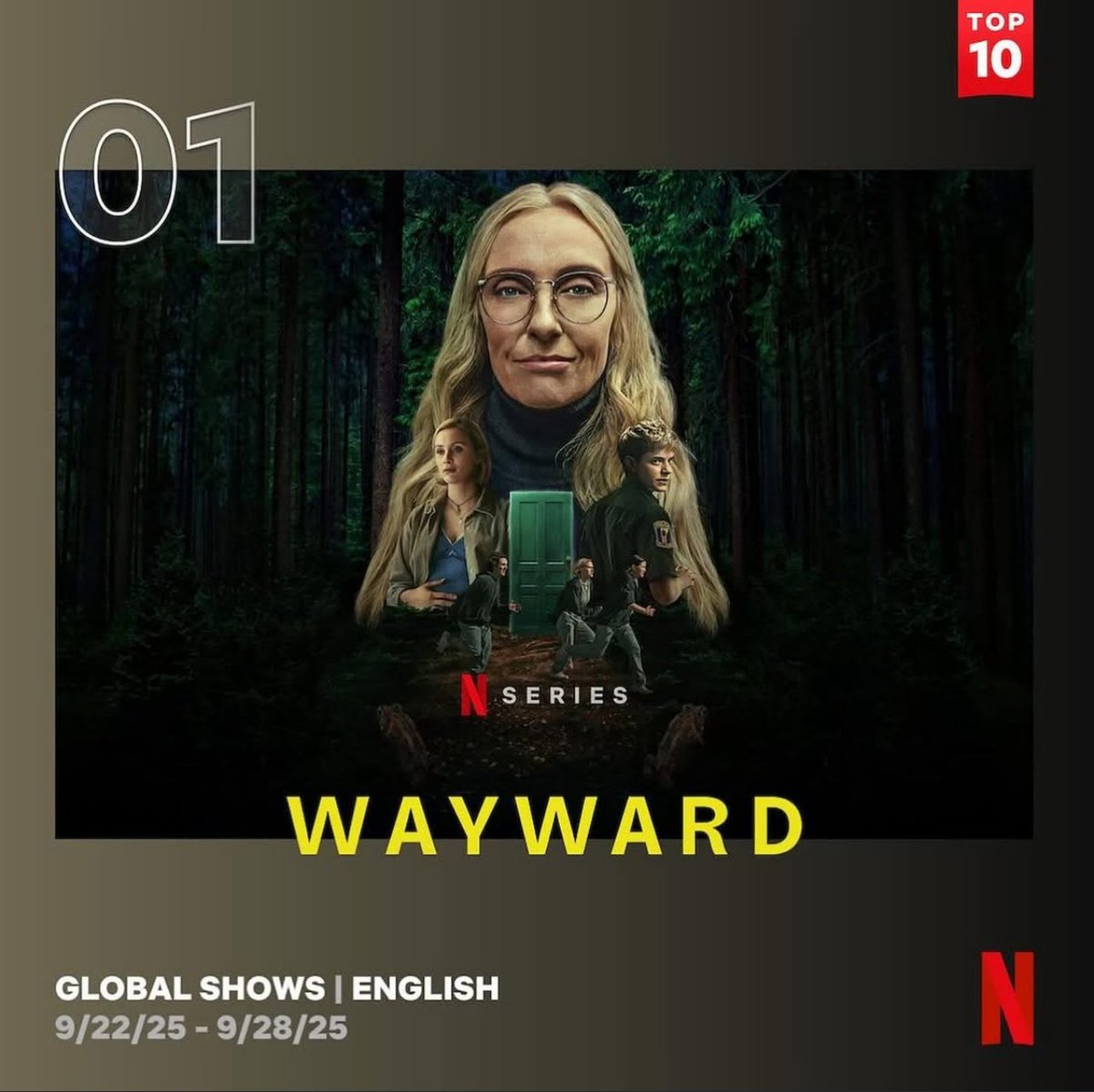 Debuting in its first week with 8.2M views, #WAYWARD hits #1 on the #Netflix English TV list! 

Congrats Mae Martin &amp; <a href="/SphereMedia_tv/">Sphere Media</a>

All episodes now streaming on <a href="/netflix/">Netflix</a>  

With visual effects by <a href="/RSVFX/">Rocket Science VFX</a> 

#vfx #vfxstudio #MaeMartin #RocketScienceVFX #rsvfx #spheremedia #CDNTV