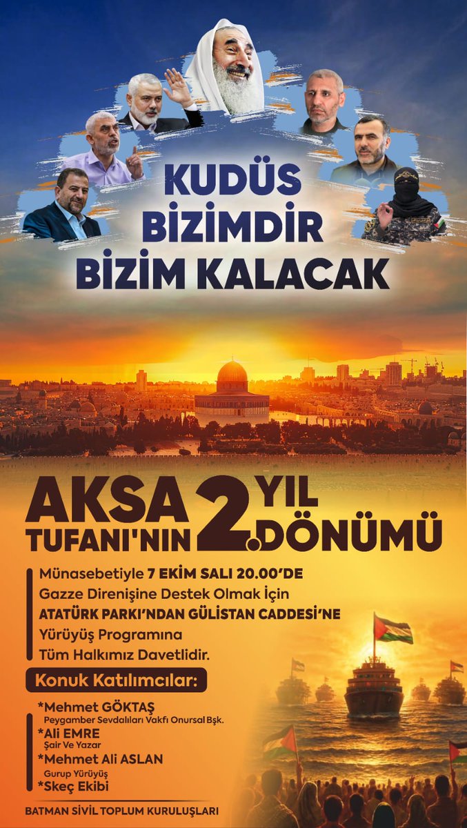Salı akşamı saat 20 de...
#FreePalestine
#israilterrorist
#İsraelBabyKiller
#ZionistTerroristIsrael