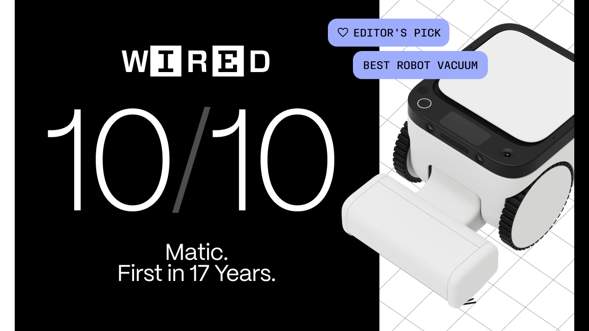 maticrobots's tweet photo. A disservice if I did not say that the Matic robot vacuum is spectacular.

The only 10/10 rating I have ever given in over a decade of reviewing products. Solving many pain points I never knew I had.

Adrienne So, Senior Commerce Editor for WIRED