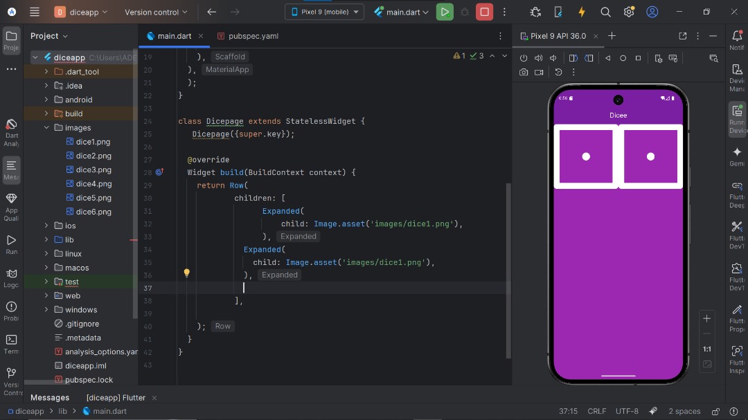 __peace001__'s tweet image. Day 6 of my Flutter journey
Learned about the Expanded widget (like flexbox in HTML/CSS — it adjusts to fill space).
I broke my streak on Day 5 and was offline for 2 days, but consistency isn’t perfection — it’s getting back up and pushing forward.
#Flutter #100DaysOfCode