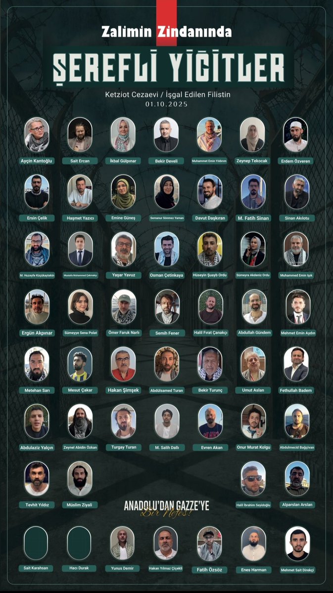 Sumud Filosuna katılarak tüm varlığıyla insanlık için mücadele eden insanlarımızı sağlıkla, dört gözle bekliyoruz. 

#FreeTheActivists