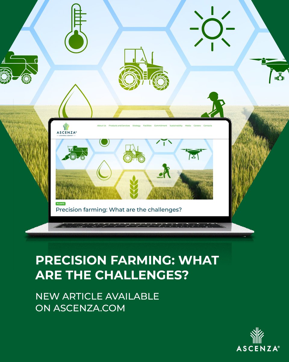 AscenzaCorp's tweet image. New article available on ascenza.com!

👉 Read it here: ascenza.com/en/news/precis…

#ascenza #precisionfarming #agriculture #Innovation #farmingyourfuture #CropProtection #BecauseWeCare