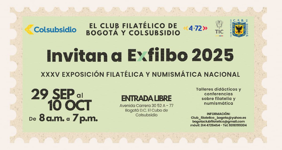 CLUB FILATELICO BOGOTÁ tweet media
