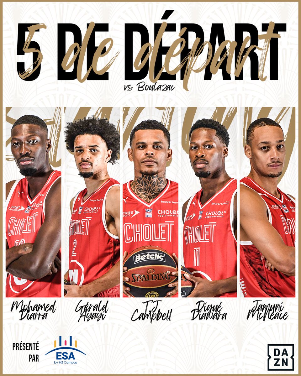 CB_officiel's tweet photo. Le 5 de départ face à @BoulazacBasketD pour cette 2ème journée de @Betclic_ELITE

#CBBBD #CBFAMILY https://t.co/X3SPY68XqF
