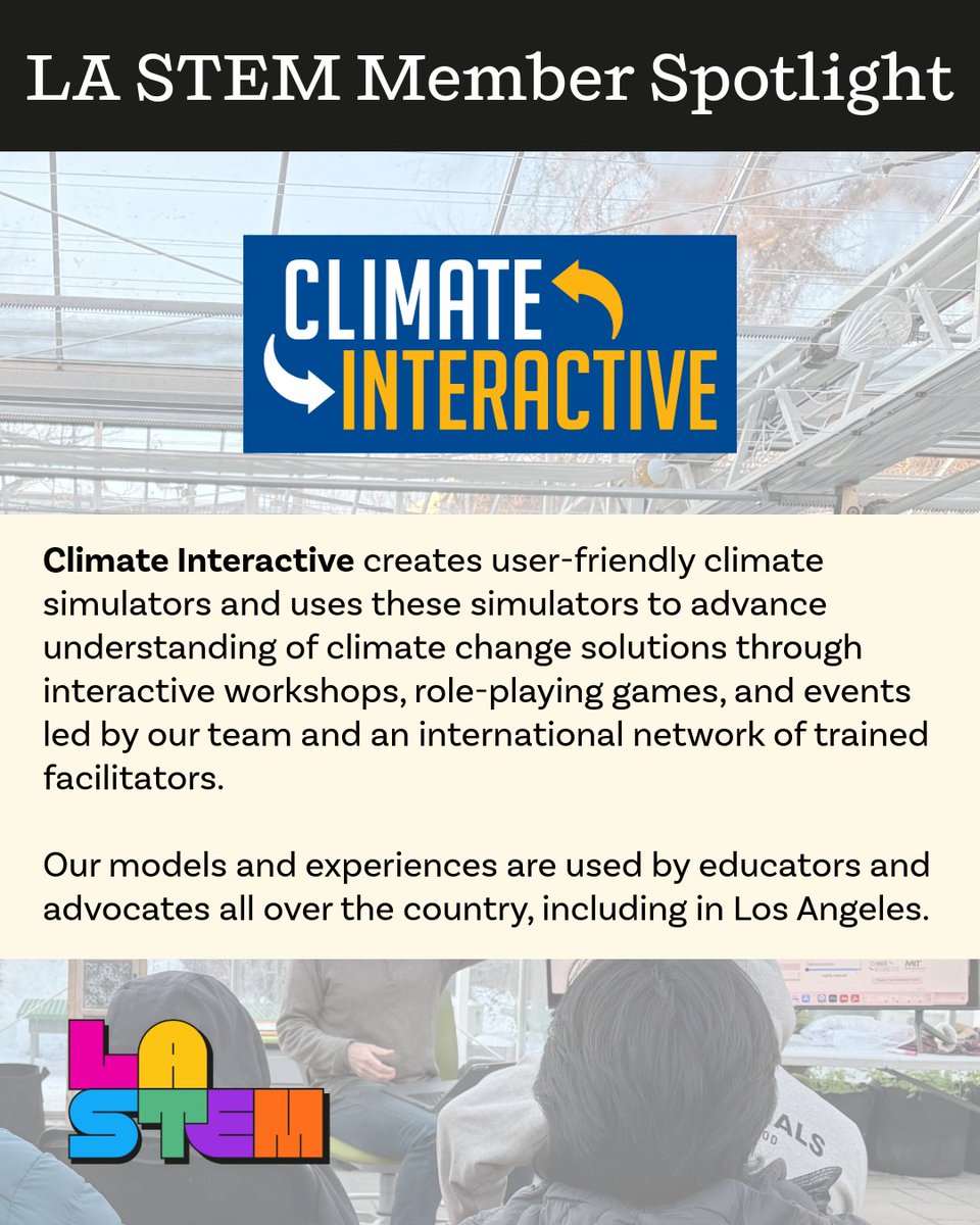 LA STEM Member Spotlights! #WaterReplenishmentDistrict #SoundofEarth #HorizonMarketing <a href="/climateinteract/">Climate Interactive</a>