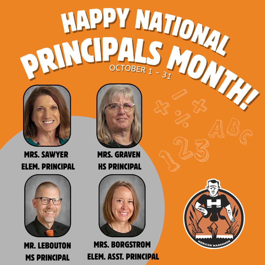 From the playground to the classroom to the big decisions — our principals do it all! 🙌
Happy National Principals Month to the dream team leading Horicon! 🧡🖤 We are #HoriconStrong