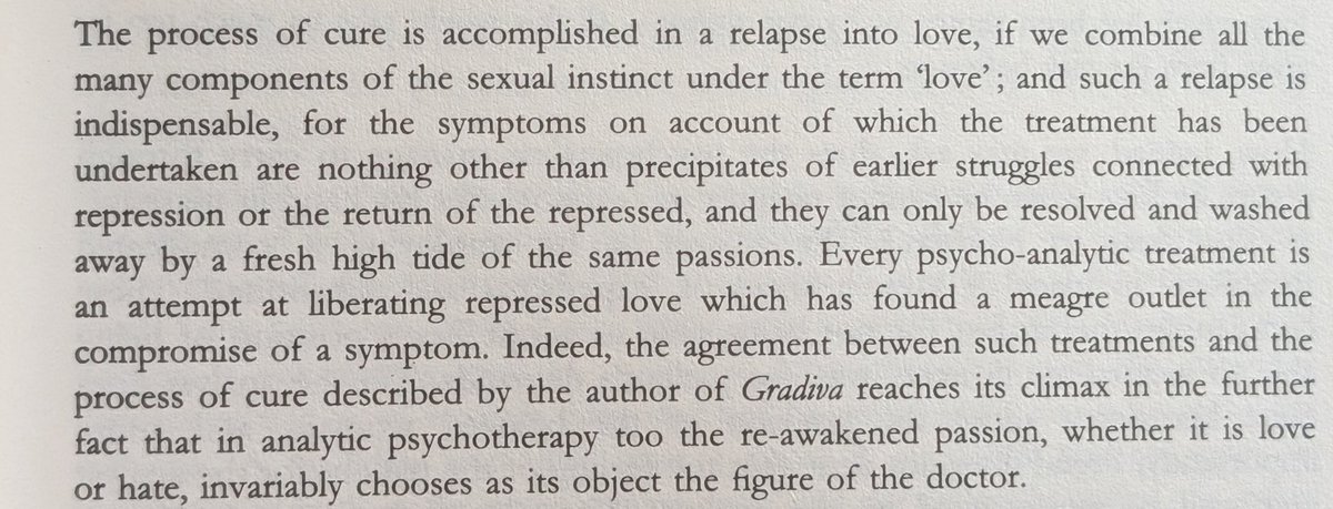 Sigmund Freud and his beautiful writing: 

"Every psychoanalytic treatment is an attempt at liberating repressed love which has found a meagre outlet in the compromise of a symptom."