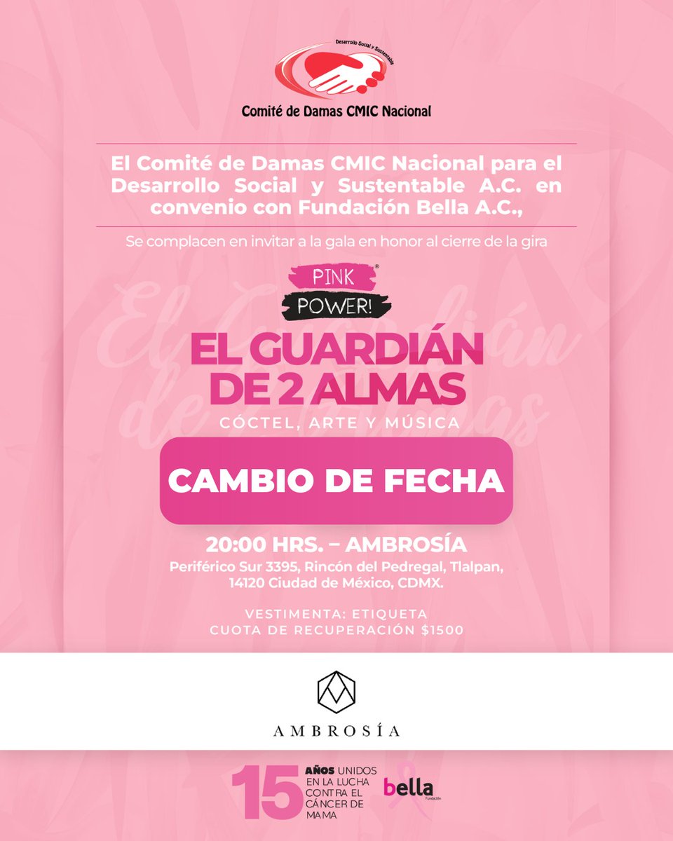 📣🗣 Importante: ¡Nuestro evento final cambia de fecha! 📣🗣
Muy pronto estaremos dando todos los detalles para que puedas prepararte y no te pierdas nuestro esperado cierre de gira. Gracias por sumarte a esta campaña, nos vemos muy pronto.🩷✨

#pinkpower #eventofinal