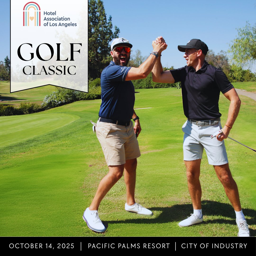 Tee Up for a Great Cause at the HALA Golf Classic! Get ready for a day of fun, fresh air, and friendly competition on Tuesday, October 14th at Pacific Palms Resort. Register as a foursome individual today: members.hotelassociationla.com/events/EventDe…