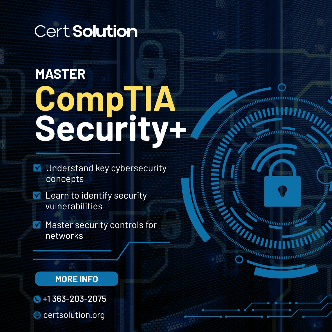 certsolution's tweet image. The foundation of cybersecurity. Learn essential risk management, threat analysis, and incident response with CompTIA Security+ SY0-701.

certsolution.org

#certsolution #CompTIA