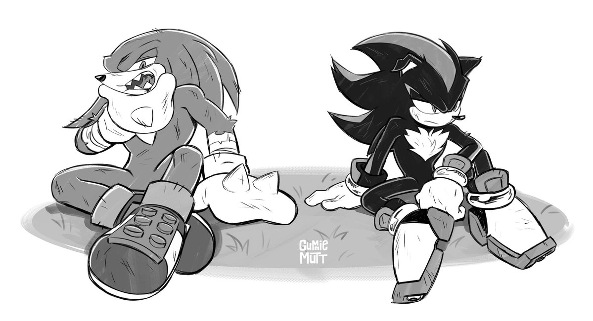 I love drawing my OTPs fighting to the death &lt;3
#knuxadow