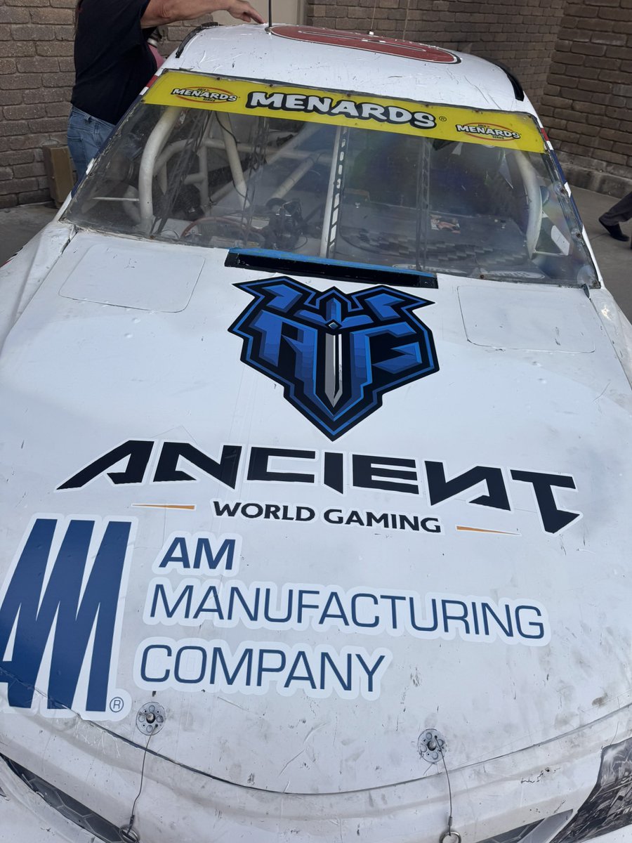 AncientWorldGG's tweet photo. What a day it has been!!! We have been so excited to let y'all know that Ancient World Gaming is a cosponsor on @TheOnePizzaMan ARCA for the Ohio race on Saturday !!!! https://t.co/sqdRPeVqmM