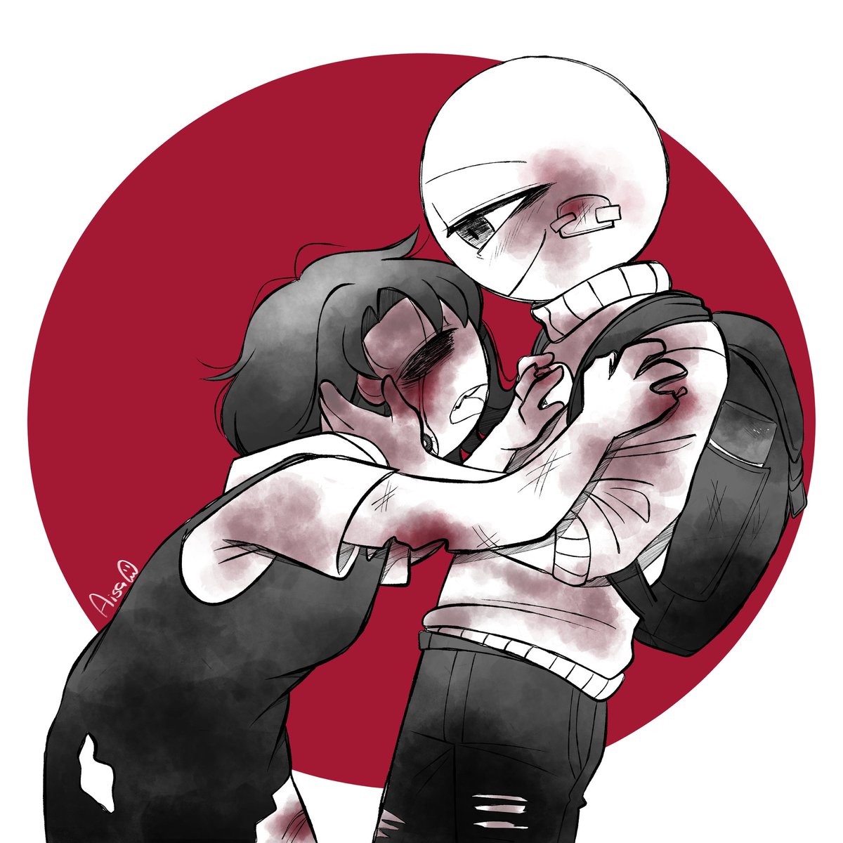 aisa_ghost's tweet photo. Día 3: A zombie and a survivor.

Estoy 100% segura que Peter sería el tipico lo que mantiene a su esposa zombie viva, y la alimenta a base de otros supervivientes (⁠^⁠～⁠^)⁠ゞ
#YourBoyfriendGame 
#YourBoyfriendPeter 
#Inktober2025 https://t.co/1Iobcj035F