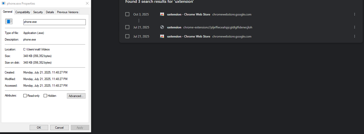 CottagePvP's tweet image. Here is going to be my long extended post on why I got drained (for the second time and coming to a conclusion that it was uxento) 

The first time I got drained, (July 21st, 2025) 

Right here and you can see instantly after downloading it, they sent the money right out…