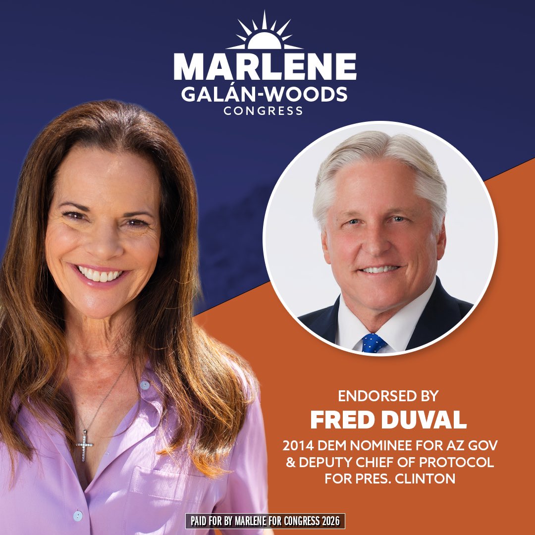 I am truly grateful for the support of <a href="/FredDuVal/">Fred DuVal</a>, a lifelong public servant whose leadership on Medicaid, transportation infrastructure, and higher education has left great impacts on our daily lives. Throughout his career, Fred has always led our country and state with a focus