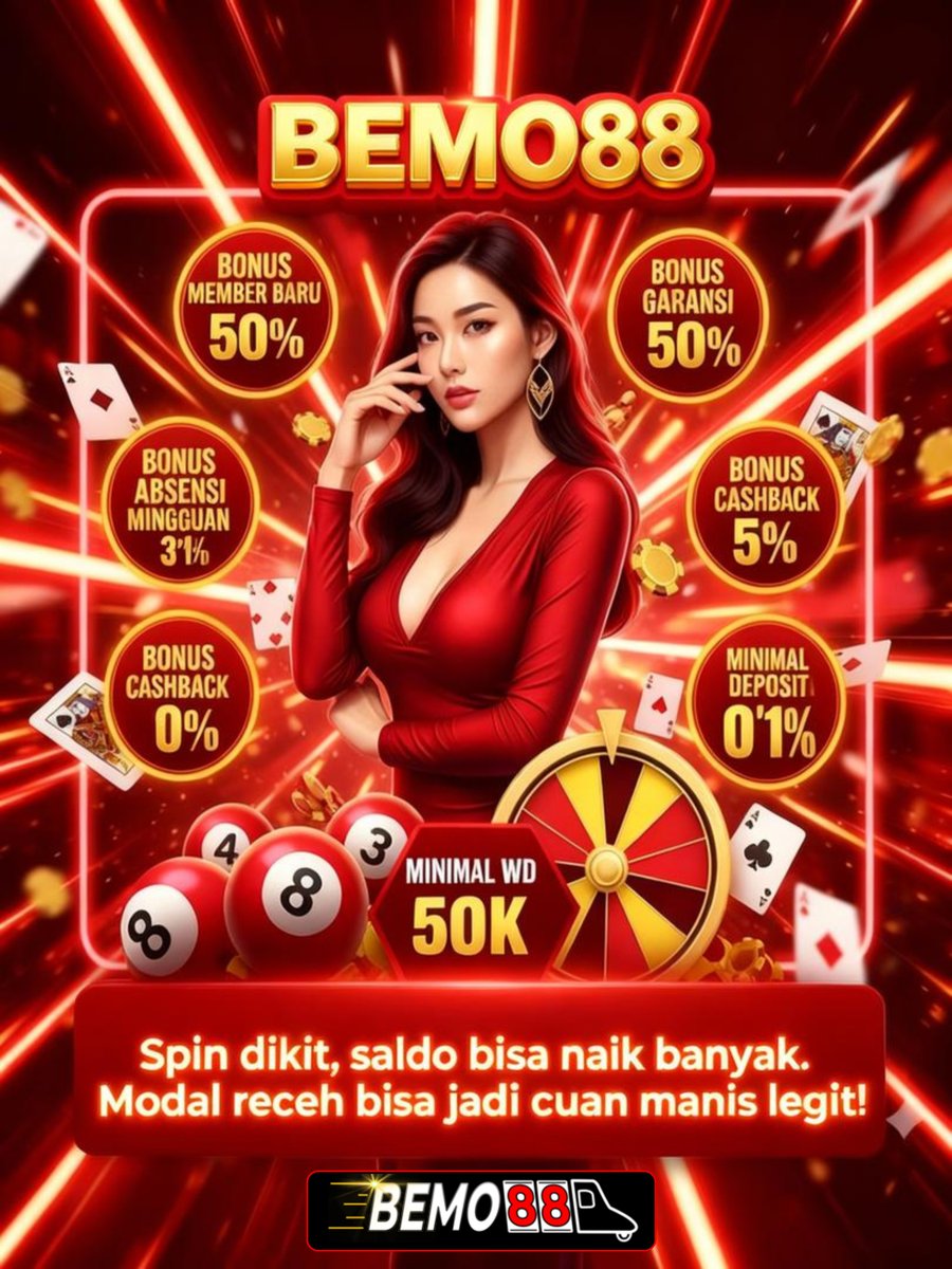 bacottetangga88's tweet photo. ikmati sensasi bermain slot online dengan return to player tertinggi mencapai 95% hanya di BEMO88, Dengan promosi menguntungkan :
Bonus New Member 50%
Bonus Freespin Slot 30%
Bonus BuySpin 20%
Giveaway Setiap Minggu
Undian Handphone GRATIS !!
#bemo88 #slotonline #slot https://t.co/wbbWhKmpK5