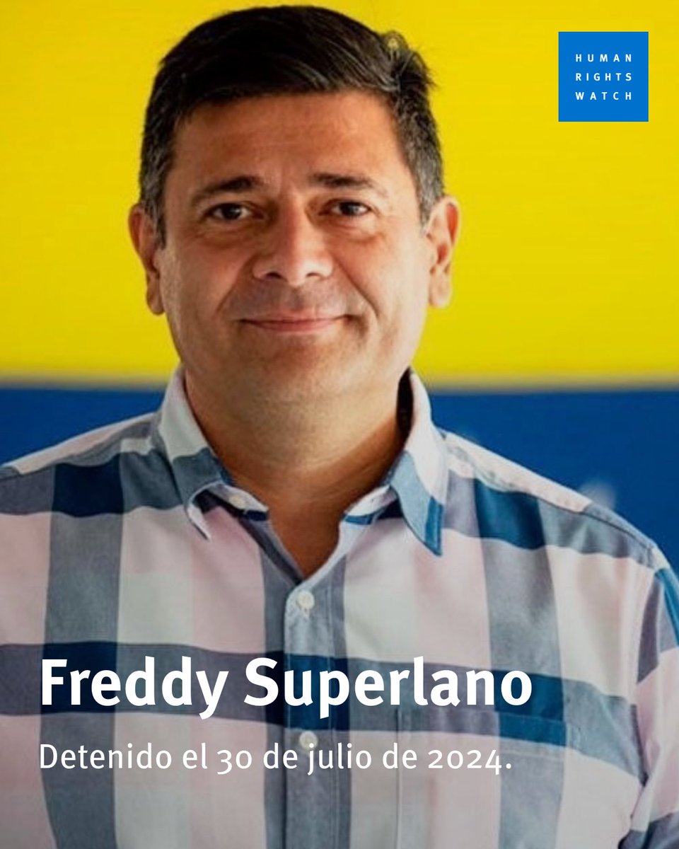 Freddy Superlano: Hombres encapuchados lo detuvieron en Caracas el 30 de julio de 2024. No ha tenido contacto directo con su familia. Se desconoce su paradero desde el 31 de agosto de 2025.