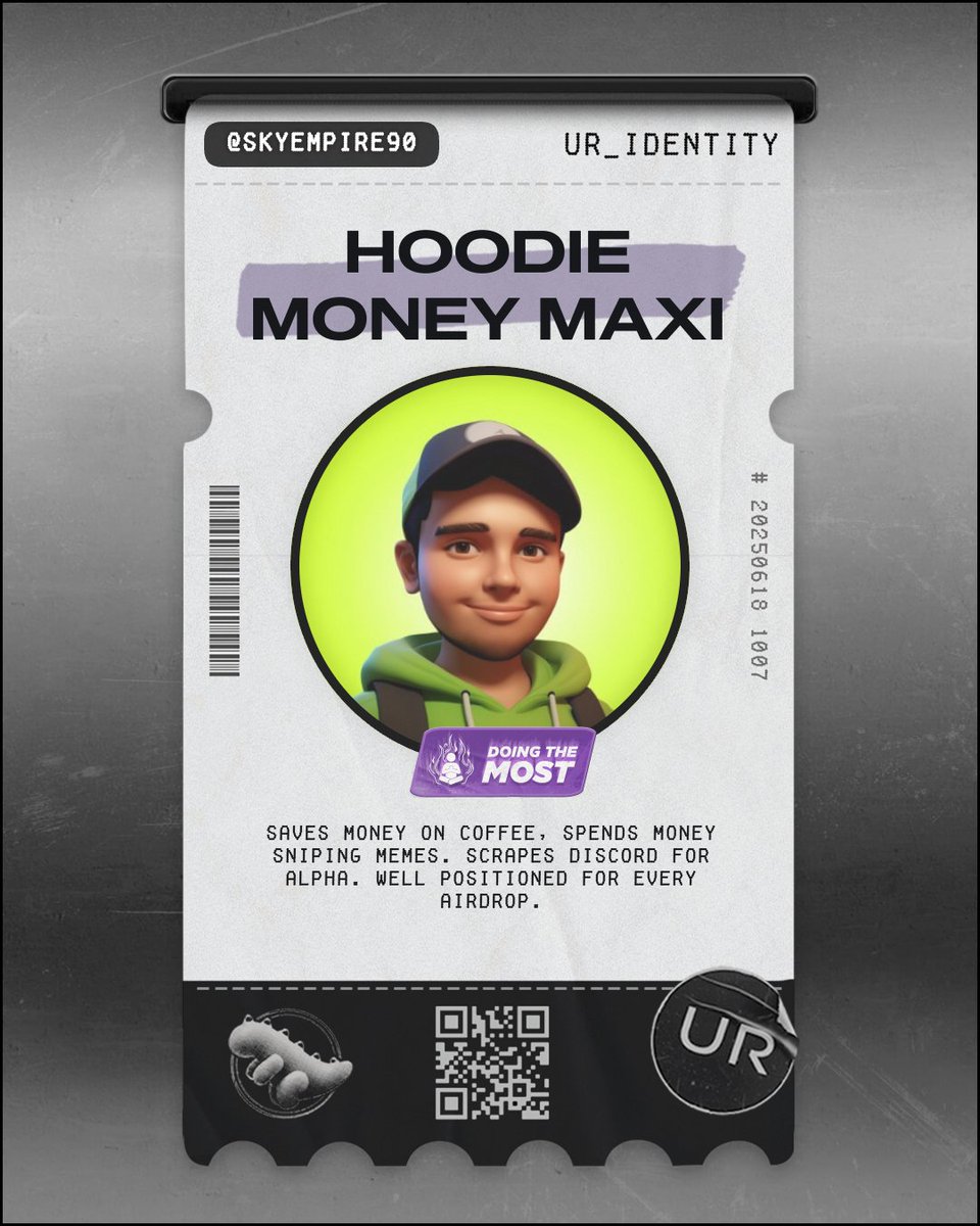 Just claimed my UR IDENTITY 🧾

Take the quiz → reveal who UR

@UR_Global is launching soon, join the community.