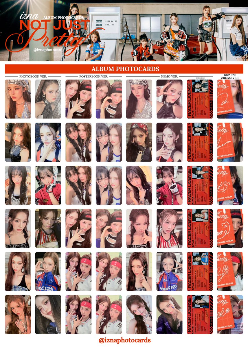 ❤️ IZNA 2nd Mini Album 'NOT JUST PRETTY' PHOTOCARD TEMPLATE