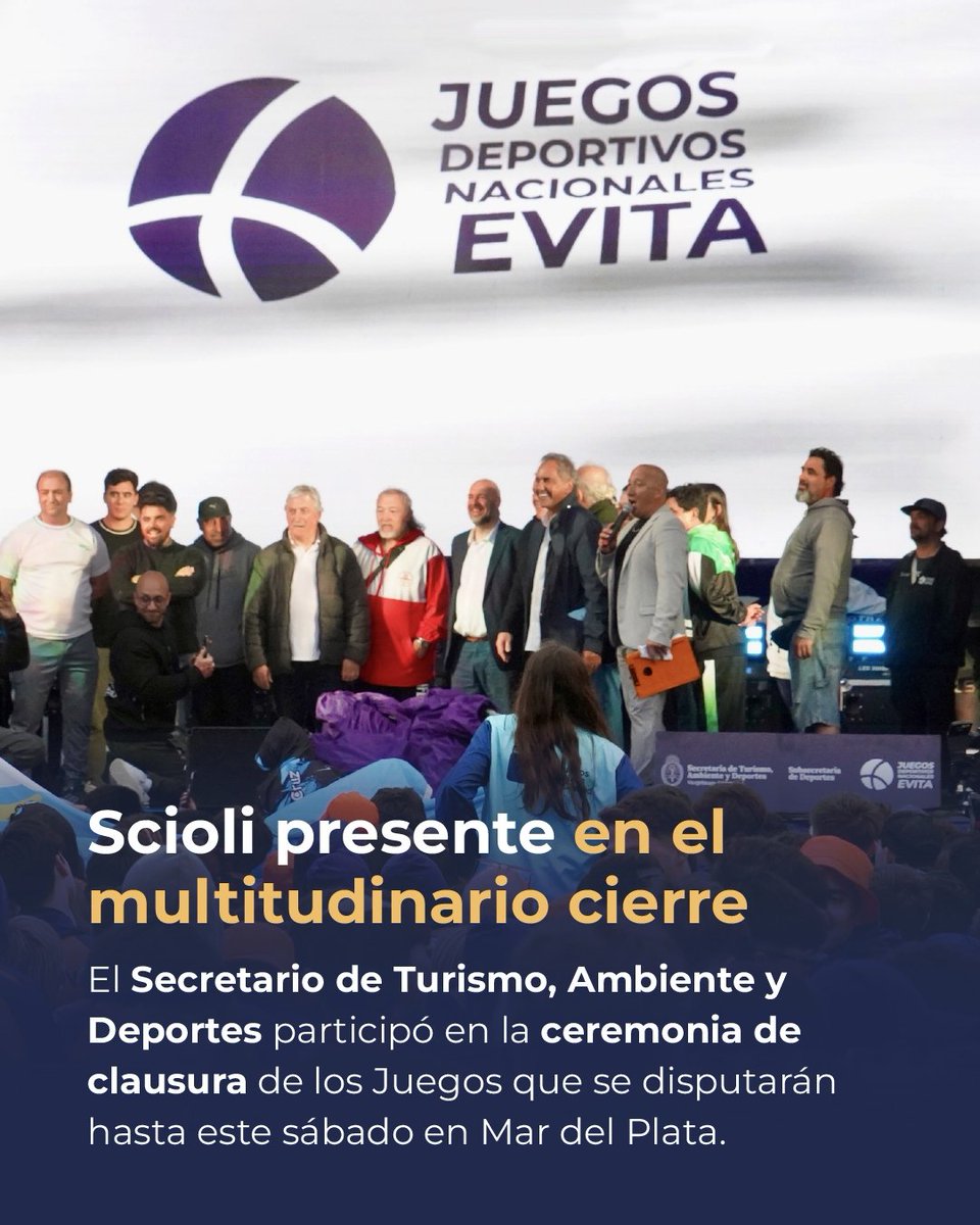#JDNE2025 Ceremonia de clausura de los Juegos Deportivos Nacionales Evita 2025 🇦🇷🩵☀️

argentina.gob.ar/noticias/sciol…