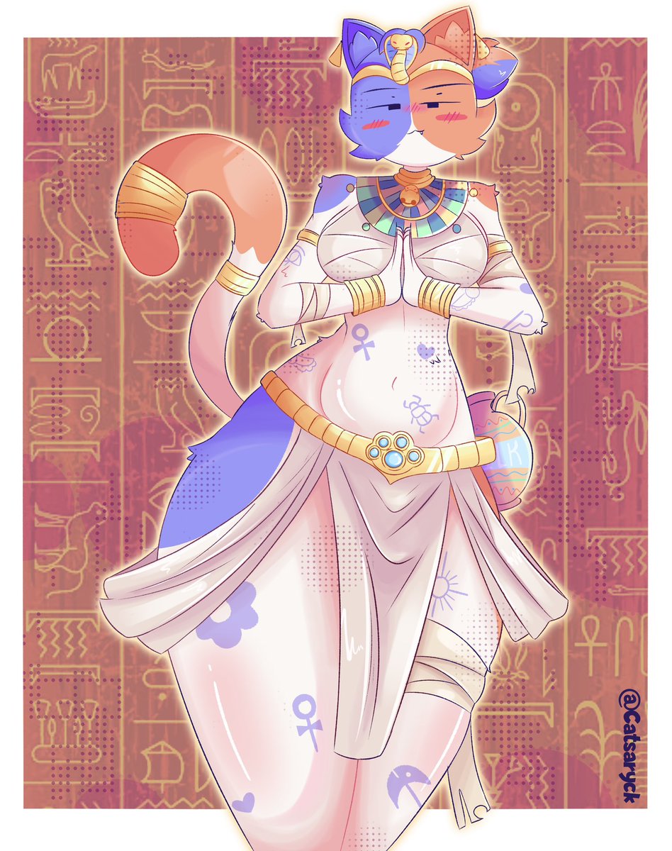 Cate Meowdy takes on the Pharaohs curse to join in the Halloween fun 🐈

(Original concept)
 #Fortnite #FortniteArt
#フォートナイトイラスト
#fortnitemares