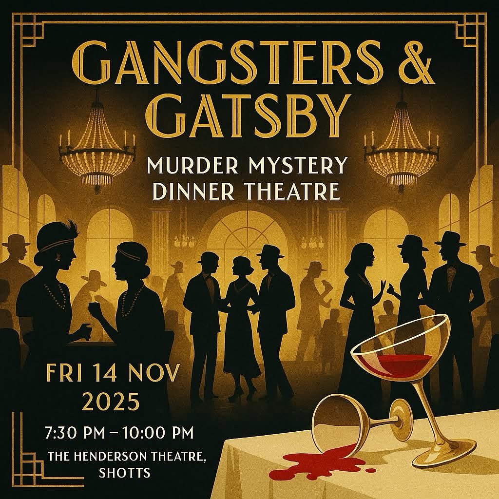 This November Scotland’s leading, multiple award winning, murder mystery company brings their latest show to Shotts. 
🎟️ Your ticket includes a delicious meal and a mystery you’ll never forget.  Get yours here👉🏼 tickettailor.com/events/spotlig…