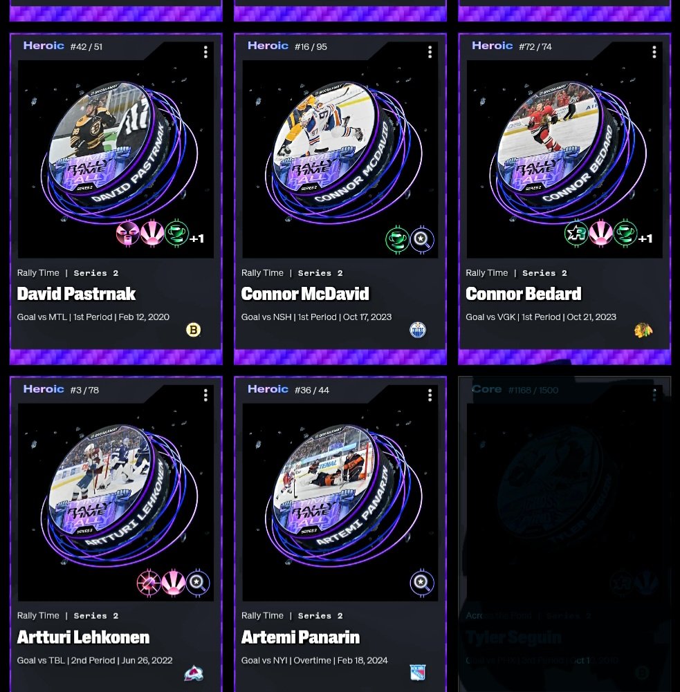 🚨 🏒 🔥 
Fantastic airdrop today from <a href="/NHLBreakaway/">NHL Breakaway</a> 
Rally Time Quest Heroic Rewards, the first ever <a href="/NHL/">NHL</a> highlights that we the collectors got to vote on and choose! Some really great low mints here These are absolutely awesome! Can't wait until the next round!