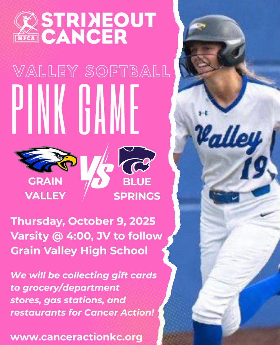 On October 9, we will be hosting our first Pink Game as part of Strikeout Cancer with the <a href="/NFCAorg/">National Fastpitch Coaches Association</a>. We ask that fans bring gift cards of any denomination to donate to <a href="/CancerActionKC/">Cancer Action KC</a>. These cards can then be given to help ease the financial burdens for cancer patients.