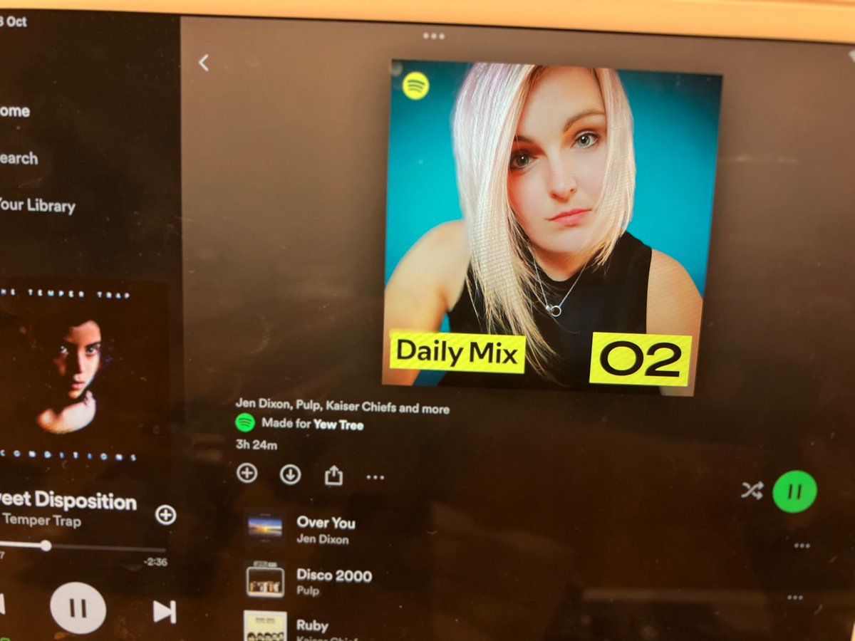 That Surfy-Chicken-Woman is popping up on my daily mix again… 🐥🏄 <a href="/jendixonmusic/">Jen Dixon 🎶</a>