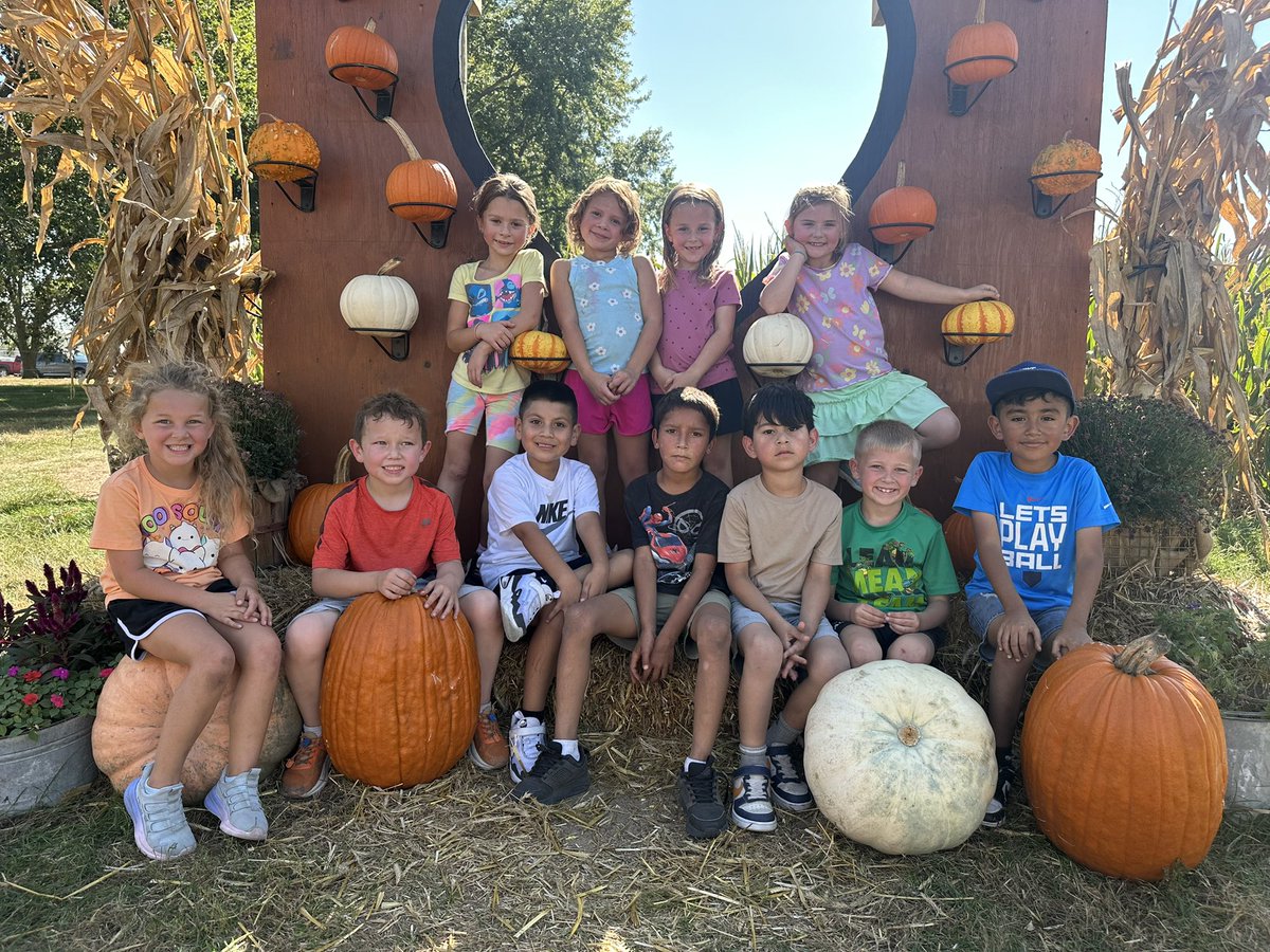 sprunk_holly's tweet photo. Cutest Pumpkins in the Patch! Great day on our 1st Grade Field Trip 🧡🎃💛 @PCElemSchool #lakeviewvikes #pcproud https://t.co/BnTX9Yheks